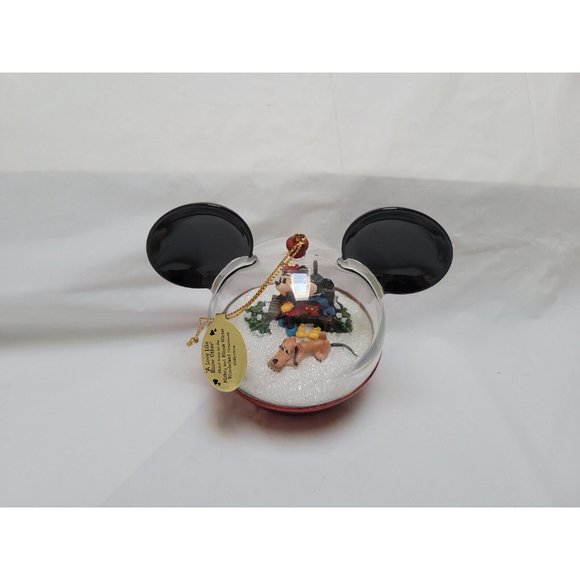 Mickey Mouse 2008 Snow Globe Ornament A LOVE LIKE SNOW OTHER Bradford #A0223 COA - Picture 5 of 11